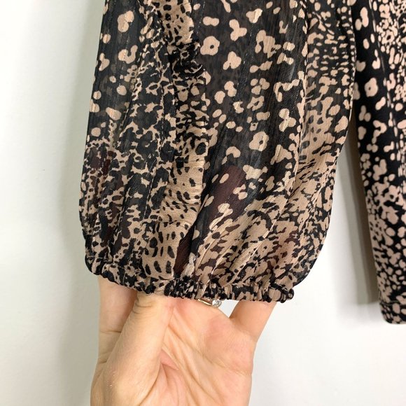 ANTHROPOLOGIE MAEVE Jacquin Animal Print Peasant Blouse Sz‎ XS - Picture 5 of 10
